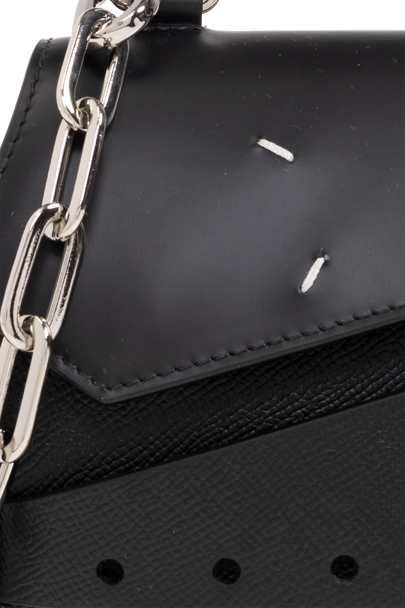ショルダーバッグ・ポシェット (Maison Margiela)Micro Snatched hobo leather bag(SALE!) Black Leather Small Snatched Hobo Bag | Maison Margiela